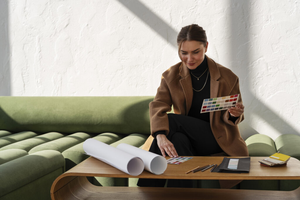 agenceur d'intérieur en choix de couleurs